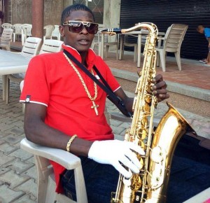 Jose Chameleone during his musical practice 