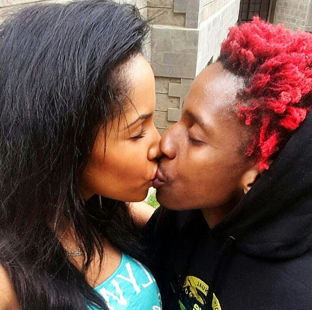Image result for erick omondi kissing lover girlfriend