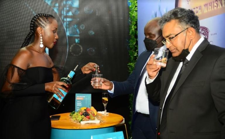 Christine Kyokunda, Brand Manager Scotch & Reserve at UBL takes guests through Singleton tasting notes during the party.