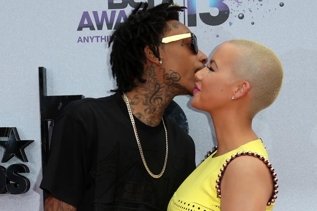 Amber Roses Boyfriend Got A Forehead Tattoo In Honor Of Her Child With Wiz  Khalifa