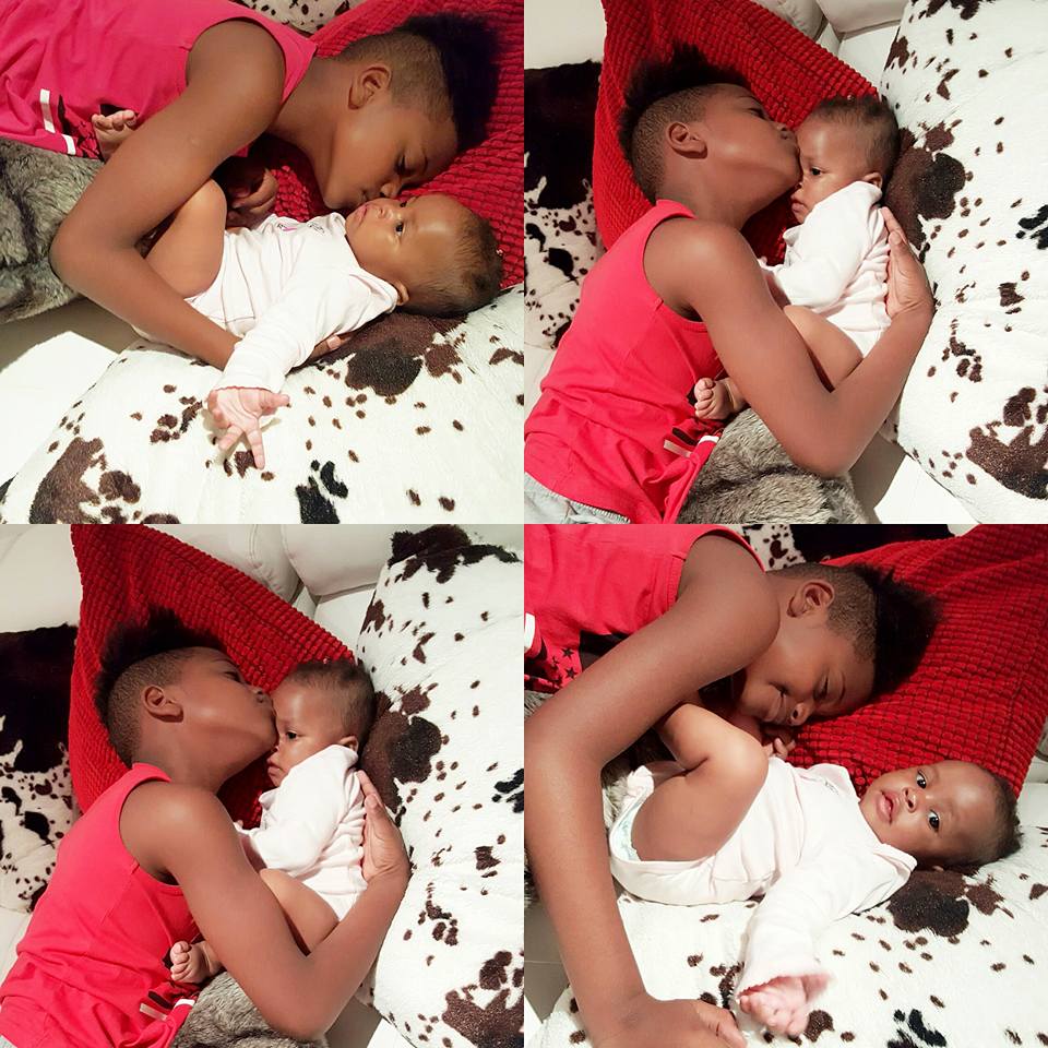 Photo: Zari’s Son kisses his sister Tiffah