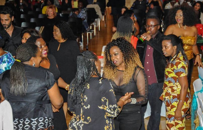 Angella Katatumba mingles with guests at the African Gala in Vienna