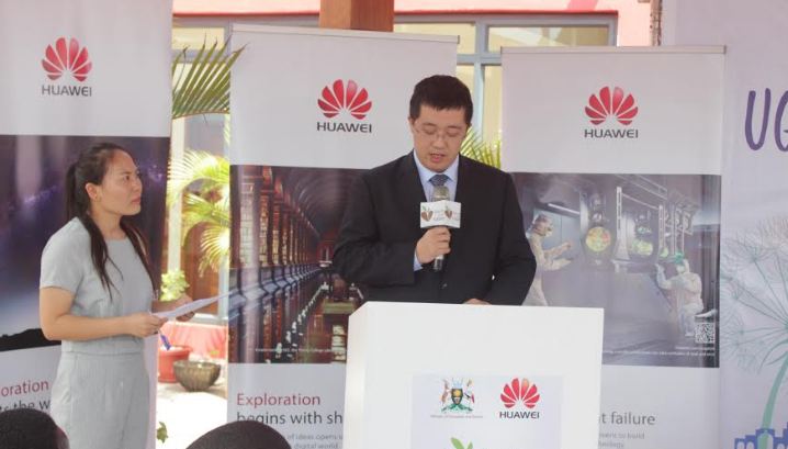 Huawei's New Managing Director Mr. Liujiawei giving his speech at the Seeds for the Future launch ceremony.