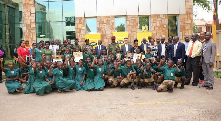The MTN Foundation has today handed over scholastic materials including books, pens and bags and launched a one-year feeding program for Summit View Army Primary School, Kololo.