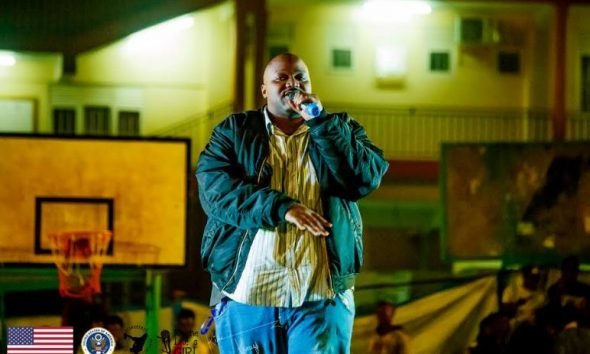 The Mith performing at Hip Hop Explosive concert at YMCA, Wandegeya