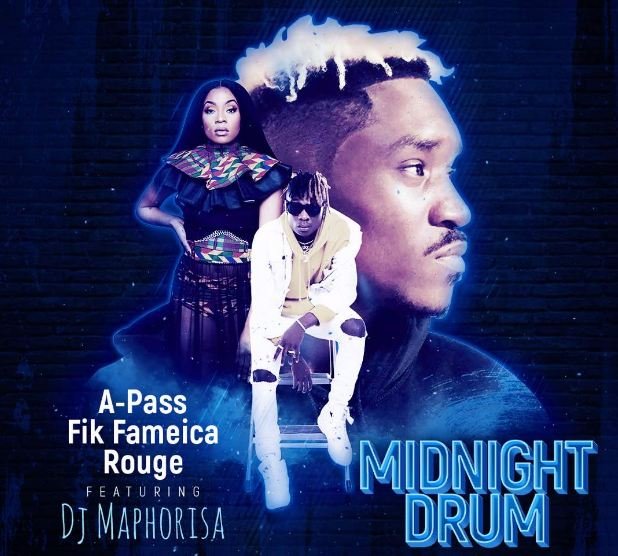  A Pass and Fik Fameica have teamed up with South African female rapper Rouge in a song titled “Midnight Drum”