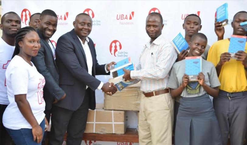 UBA staff donated literature books, agricultural material, planted trees at Bugema Adventist Secondary School last week.