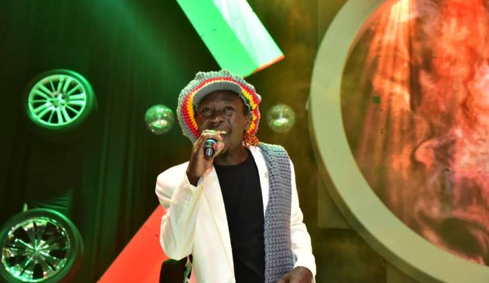 Madoxx Ssematimba performs at the “Tugende Mu Kikadde” show.