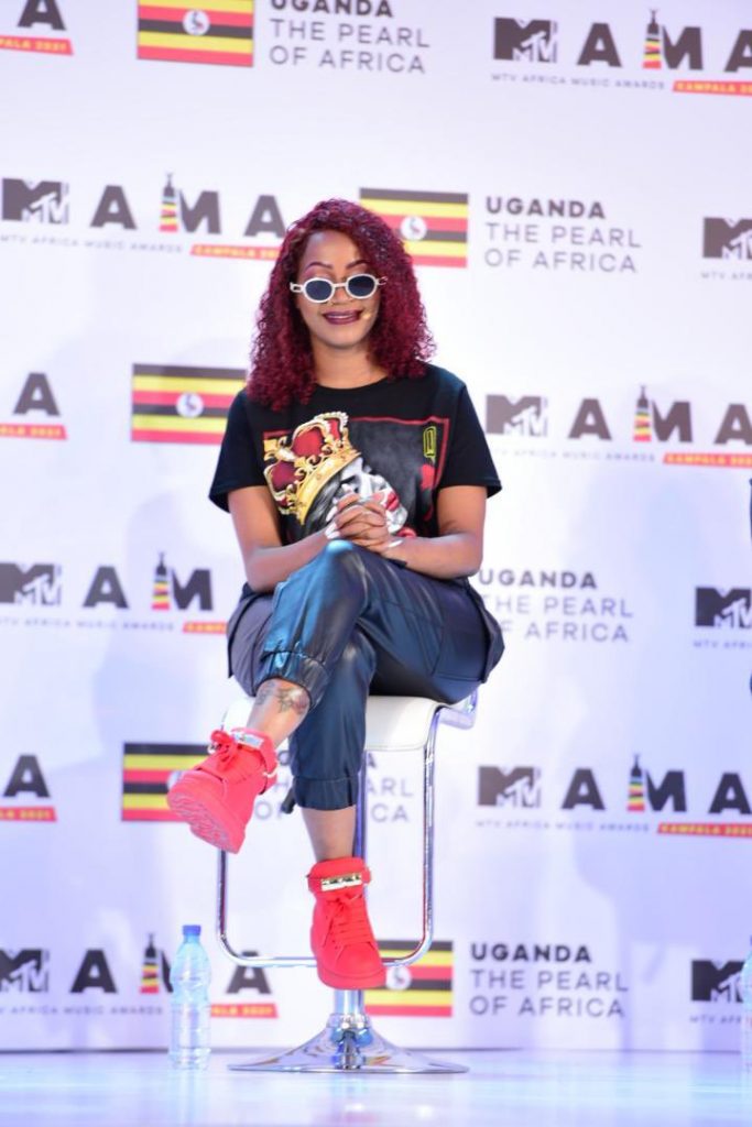 Sheebah at the MTV Africa Music Awards launch in Kampala