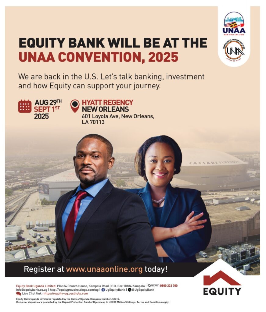 Equity Bank is set to showcase its diaspora services at the Uganda North America Association Convention