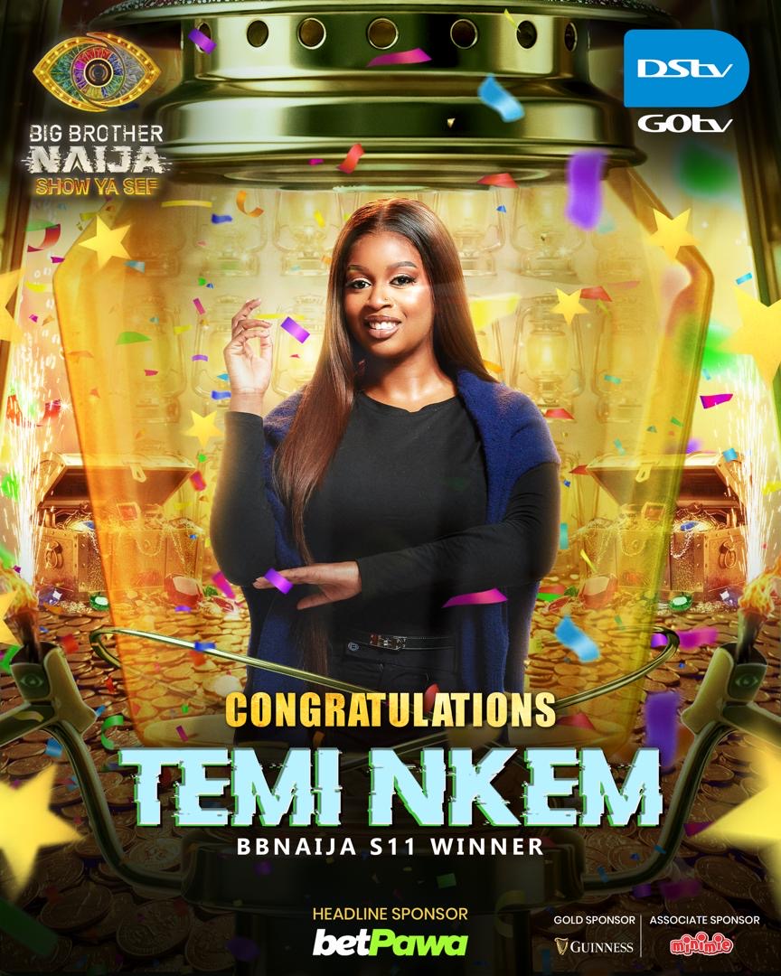 Temi Nkem Emerges Winner of Big Brother Naija Season 11